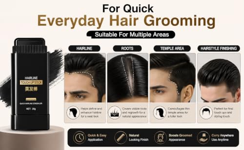 Image of 2 in 1 Hair Color Dye Stick Comb, Safe And Waterproof and Sweat Proof Hairs Dyes Comb,Instant and Best Hair Care, for Women & Men