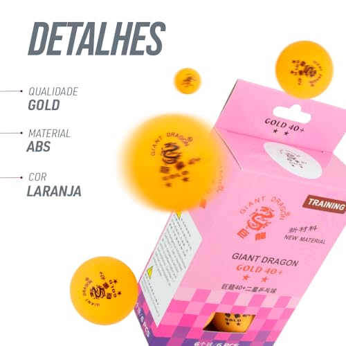 Bolas Tênis de Mesa Giant Dragon Gold 2 Estrelas 06und - LA