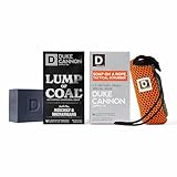Duke Cannon Scrubber Bundle - Tactical Soap Pouch Holder & Lump of Coal Soap Bar (Bergamot & Black Pepper Scent), Grooming Essentials for Men (2 Piece Set)