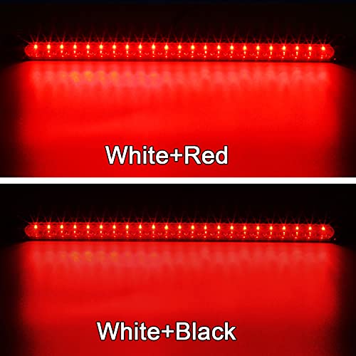 Image of Partsam 2PCS 17 inch Red LED Trailer Light Bar 23 LED Third Brake Light Trailer Center Light Bar with Stop Turn Tail Functions Waterproof Surface Mount for Trailers Cargo
