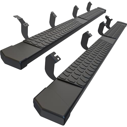 AutoBull 6 Inches Running Boards Side Steps Compatible with 2022-2026 Toyota Tundra Crewmax Cab 4 Full Size Doors Black Textured Aluminum Nerf Bars