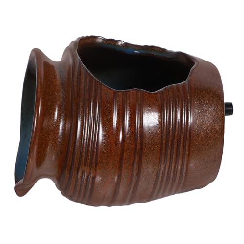 CORHAD Waterfall Jar Fountain Pot Outdoor Fountain Decor Ceramic Jar and for Pond Landscape Aquarium