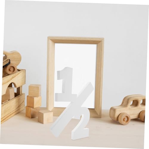 Número de mesa de madera blanco 1/2 con instalación sencilla para bebés 8