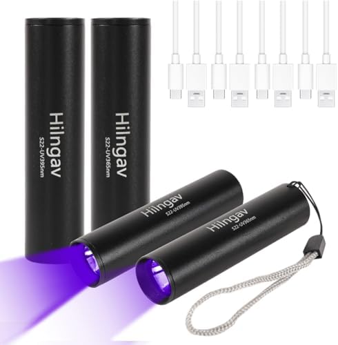 4 Pack Flashlight UV Black Light...