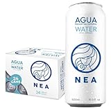 NEA Canned Water — Austrian Alps Natural Spring Water in BPA-Free Aluminum Cans — Plastic-Free, No Metallic Taste, Supports Coral Reef Restoration — 16.9 fl oz (24-Pack)