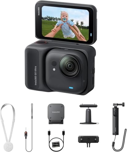 Insta360 GO �E���g���N���G�C�^�[�o���h�� �~�b�h�i�C�g�u���b�N - ���^�n���Y�t���[4K�J���A�y��&�|�[�^�u���A���[���C�g�A�ǂ��ɂł����t���AFlowState���艻�A�o�b�e���[����200���A33�t�B�[�g�h��