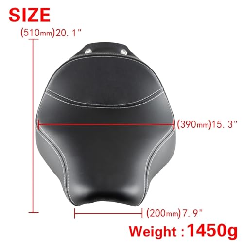 Asiento monoplaza de moto Softail Fat Boy con acolchado ergonómico reducción de fatiga 5