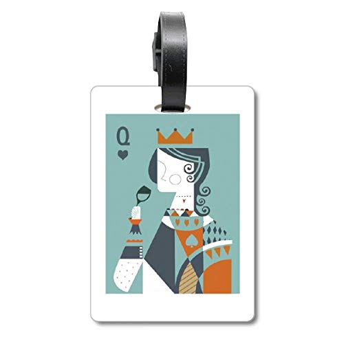 Étiquette pour valise voyage motif Q et porte-nom bagage cabine résistant