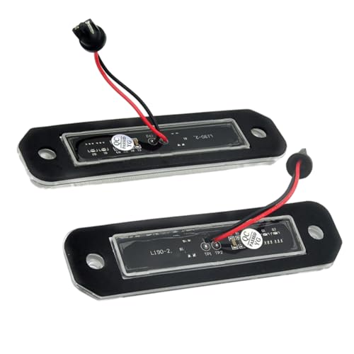 Riloer 2 peças de luz de placa de licença LED, luz de placa de licença traseira de LED branco xenôni