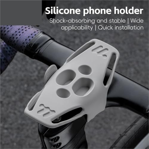 Support téléphone vélo route et VTT accessoires guidon silicone gris x2