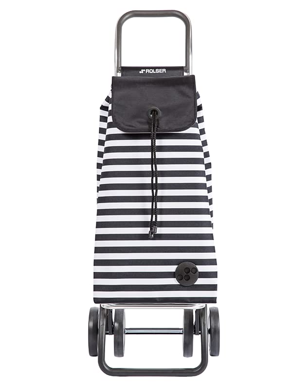 ROLSERShopping Trolley, aluminium, Black/White, 39 x 31 x 105 cm