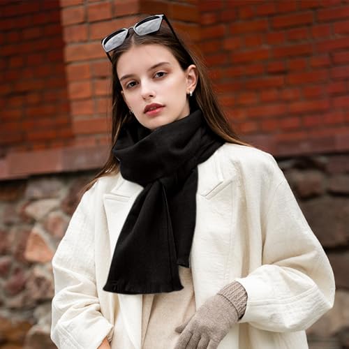 Women's Winter Warm 100% Wool Scarf, Soft Knit Scarf for Cold Weather4