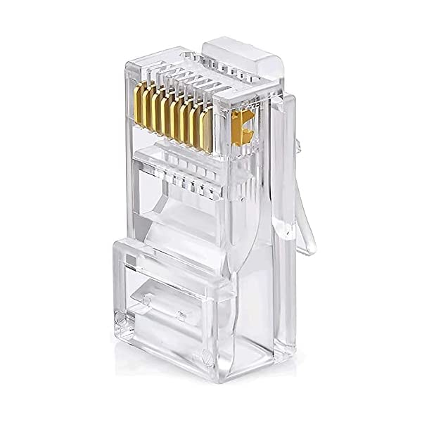 MX Cat5e RJ45 Ends Connector, Ethernet Cable Crimp Connectors UTP Network Plug for Solid Wire and Standard Cable, 3 Micron Gold Plated 2 Prongs LAN Connector, 8P8C RJ45 Crimping Connector. (500) (B0B5XQK76M) Amazon Price History, Amazon Price Tracker