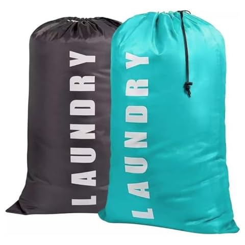 WIGUROE Medium Travel Laundry Bags 2 Pack Cover