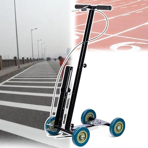 UMJIGF Lane Marking Machine, Parking Space Line Drawing Tool, Adjustable Width, Four-Wheel Stability, Basketball Court/Road Marking Machine, Can Draw Straight Lines, Arcs, Circles
