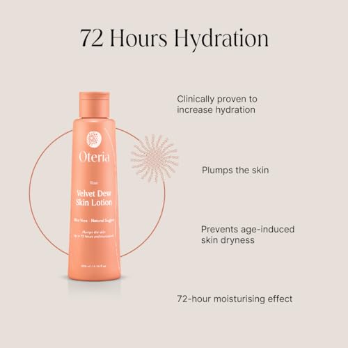 Image of Oteria Velvet Dew Skin Lotion (200Ml) | 72Hr Hydrating Lightweight Gel Moisturizer For Women And Men