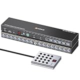 Commutateur KVM USB 3.0 : commutateur KVM HDMI avec 6 ports USB 3.0 et fente pour carte SD/TF, partage clavier, souris, clé USB et carte SD/TF. Transfert ultra-rapide de 5 Gbit/s, transfert de fichiers en quelques secondes.