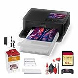 Canon SELPHY CP1500 Compact Photo Printer (Black) (5539C001) RP-108 Color Ink and Paper Set + 64GB Memory Card + Cleaning Kit + Memory Card Wallet + Card Reader