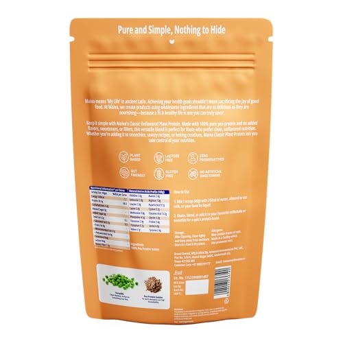 Image of Maiva Pro | Plant Protein Isolate - Classic Unflavoured - 250gm | 30g Protein, 6.5g BCAA | All Essential Amino Acids | Gut Friendly, Easy to Digest | Real Dates | Vegan, Dairy Free, No Preservatives