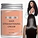 Protein Hair Straightening Cream, Protein Correction Hair Straightening Cream for Curly Hair Used with Hair Straightener, Hydrating Hair Mask for Smooths Frizz for All Hair Types 3.52 FL.OZ (100 G)