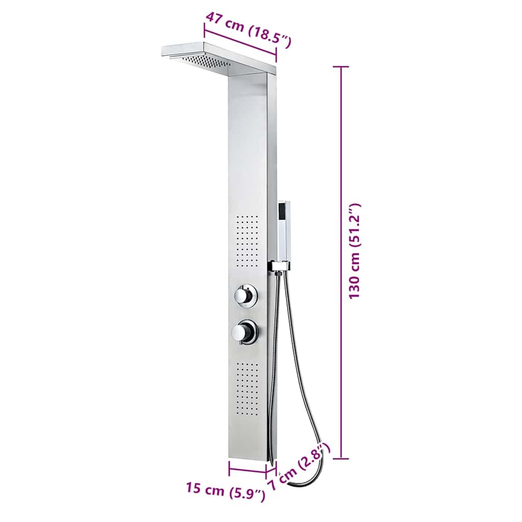 Sistema di pannello doccia in acciaio inox, quadrato, con 4 modalità, doccia a pioggia, getti massaggianti, doccetta regolabile per bagno, montaggio a parete, benessere, relax, pulizia