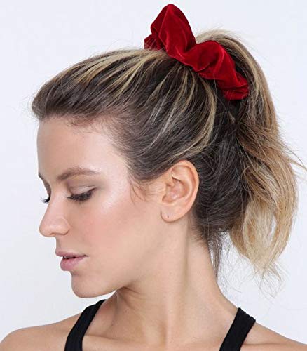 Scrunchie de Veludo Vermelho - Feito à mão