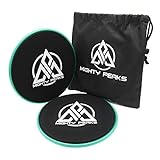 Core Sliders Gliding Disc Gleitscheiben Fitness, Mint, Calisthenics, HIIT, Bauch-Trainer, Yoga Pilates, Bauchmuskel-Trainer auf Teppich, Parkett, Fitness-Matte, Yoga-Matte oder Sport-Matte