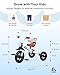 KRIDDO 2-in-1 Kids Balance Bike and Kids Tricycle for 2 to 5 Year Old, Toddler Balance Bike with Detachable Pedals, Tricycles for 3-5 Year Olds with Stitched Soft Grip, White