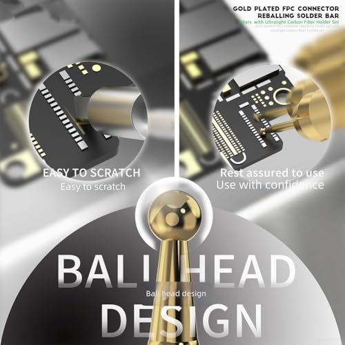 SC98 Koolstofvezel vergulde connector voor FPC met krasbestendig en kogelkopontwerp, biedt snel en betrouwbaar solderen voor mobiele en elektronische apparaten - Afbeelding 4