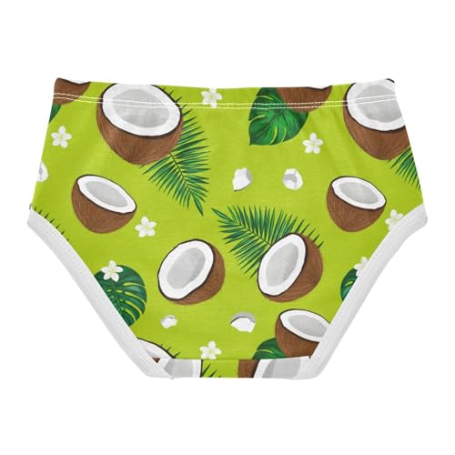Girls' Underwear Fruit Coconut Green Toddle Brief Panties 23020222