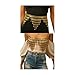 Women Fashion Belt Hip Waist Antique Rustic Gold Metal Chain Charms Belly Dance Size M L z245