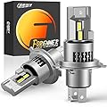Fahren Upgraded H4/9003 Light Bulb, 800% Super Brighter, Real 1:1 Size 6500K H4 9003 HB2 LED Fog Light Bulbs, Plug and Play, Pack of 2
