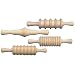 Creativity Street Wood Set, Assorted 4 Patterns, 6", 4/Pack Rolling Pin, 6"