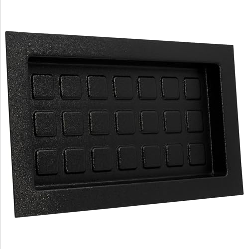 Crawl Space Recessed Foundation Vent Cover - Fits 8 H x 16 W Openings - Durable and Efficient Sealing Solution (Black)