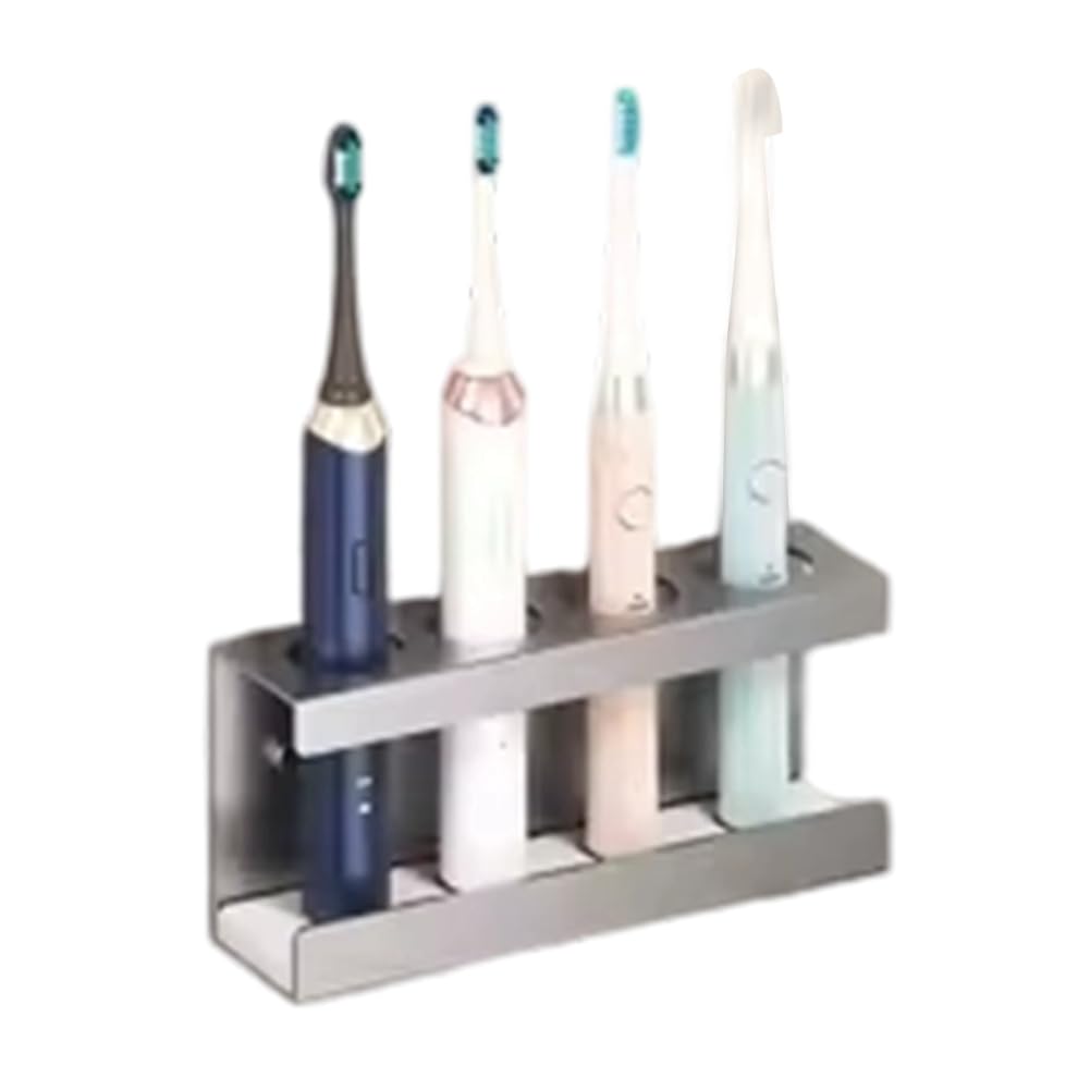Vjsujehgy Wall-Mounted Toothbrush Holder with Diatom Base, Bathroom Storage Shelf for Toothbrush and Toothpaste, No Drilling