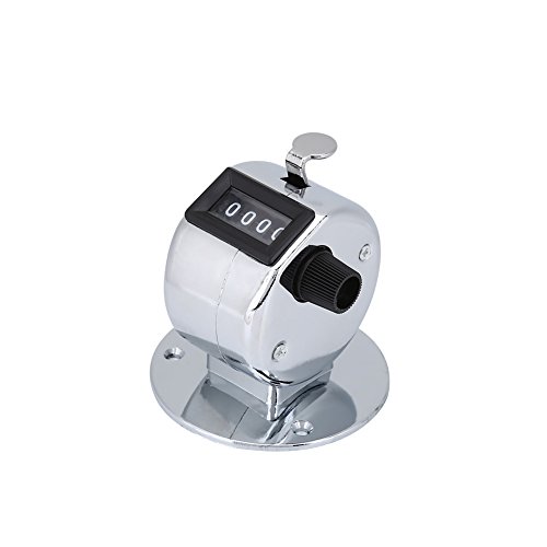 Compteur de comptage à main avec boîtier en métal robuste à 4 chiffres - 7