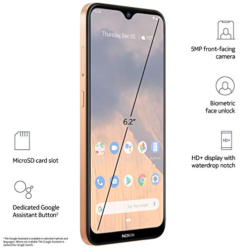 Nokia 2.3 Fully Unlocked Smartphone with AI-Powered Dual Camera and Android 10 Ready, Sand (AT&T/T-Mobile/Cricket/Tracfone/Simple Mobile) - Thumbnail 6