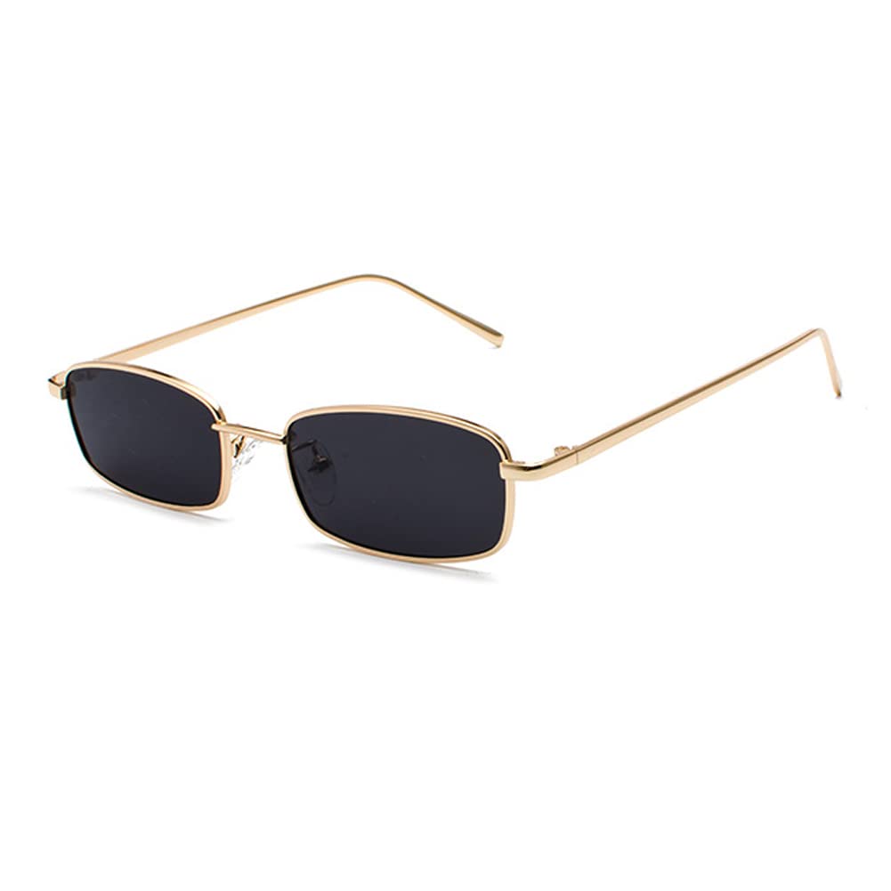Retro Rectangle Sunglasses Vintage Slim Metal Frame Rectangular Sun Glasses Women Men Narrow Square Eyewear-image-48