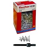 Longitud tassello: 22 mm Fischer 542458 tacos para yeso GX, Gris, Juego de 100 piezas