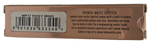 Image of Lakme 9 to 5 Primer + Matte Lip Color, MP17 Rosy Mind, 3.6g