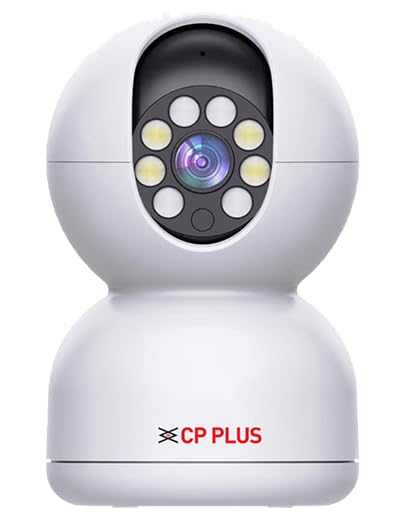 CP-Plus 2MP P21 Smart Wi-fi CCTV Camera | 360 & Full HD Home Security | Full Color Night Vision | 2-Way Talk | Advanced Motion Tracking | SD Card Support (Upto 256GB) | IR Distance 20Mtr | EZ-P21