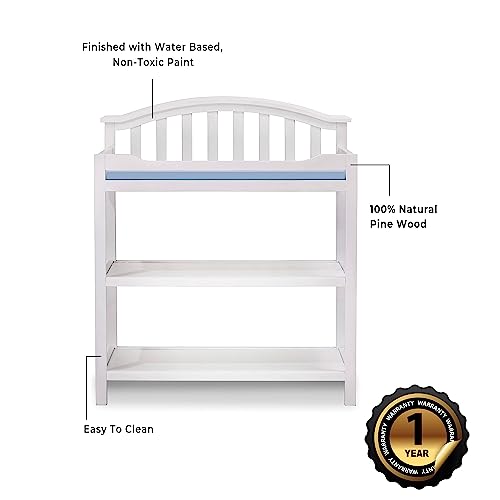 Image of Sorelle Furniture Berkley Baby Dresser - Dresser for Nursery, Kids Bedroom Furniture, Dresser Drawers, Nightstand for Child's Room with Drawers, Nursery Furniture for Infant -White