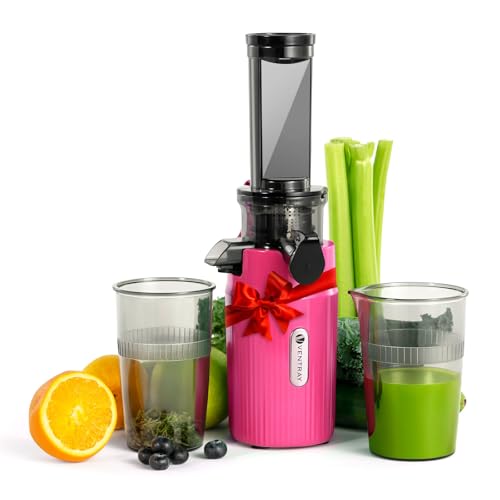 Ventray Ginnie Mini Cold Press Juicer, Small Slow Masticating Juicer