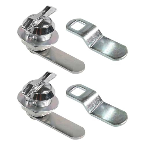 PEWETE RV オフセットカムロックキャビネットロック親指操作簡単取り付けコンパートメントロックキャンピングカーファイル引き出し用 RV ストレージロック, 2個