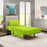 Nestl Bedding 3 Piece Sheet Set - 1800 Deep Pocket Bed Sheet Set - Hotel Luxury Double Brushed Microfiber Sheets - Deep Pocket Fitted Sheet, Flat Sheet, Pillow Cases, Twin - Garden Green