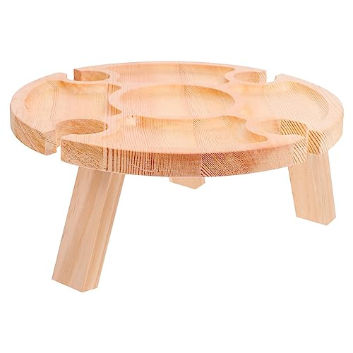 Anneome Mesa De Madera para Exteriores Plegable Vino y Eventos En La Playa