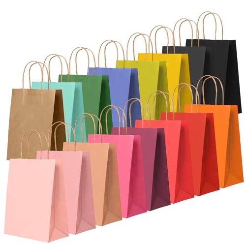 NADSSJL Geschenktüten, 24 Stück Papiertüten, Kraftpapiertüten...