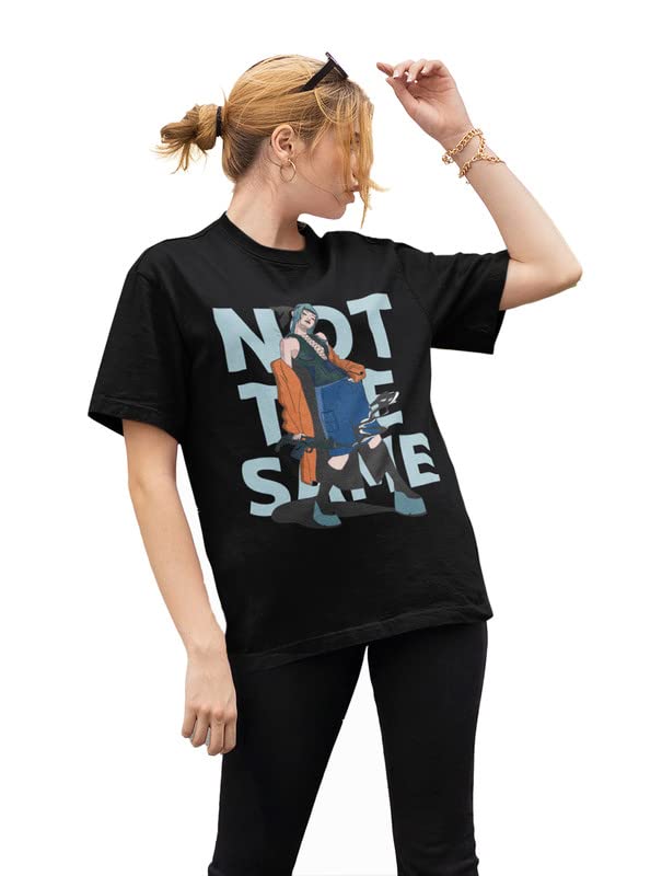 New North Not The Same Black Oversized fit T-Shirt for Women New North Not The Same Black Oversized fit T-Shirt for Women