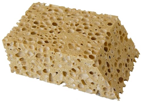 Grosse Eponge Haute Qualité – Idéal Gros Travaux & Nettoyage – Modèle Biseautée pour Atteindre Tous Les recoins - Fabriquée en France, Beige