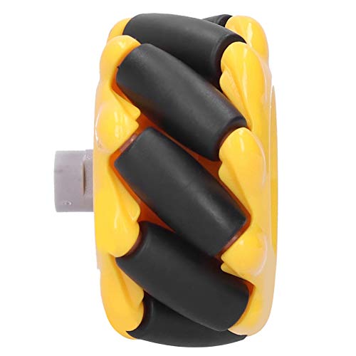 Roue de Robot Omnidirectionnelle Mecanum, 60mm, Composants de Jouets de Bricolage à Fonctionnement Fluide pour Accessoires de Voiture Intelligente (Deux Paires